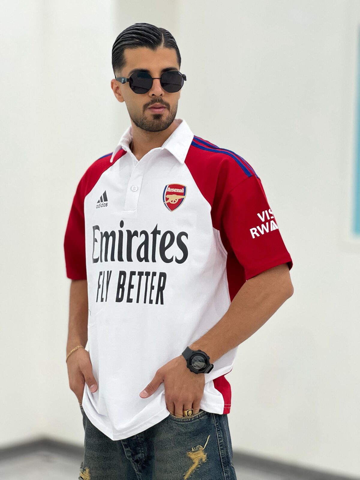 تیشرت یقه دار طرح کیت ارسنال T00004 - Image 3