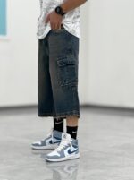 شلوارک کارگو جین Sh00003 - Image 17