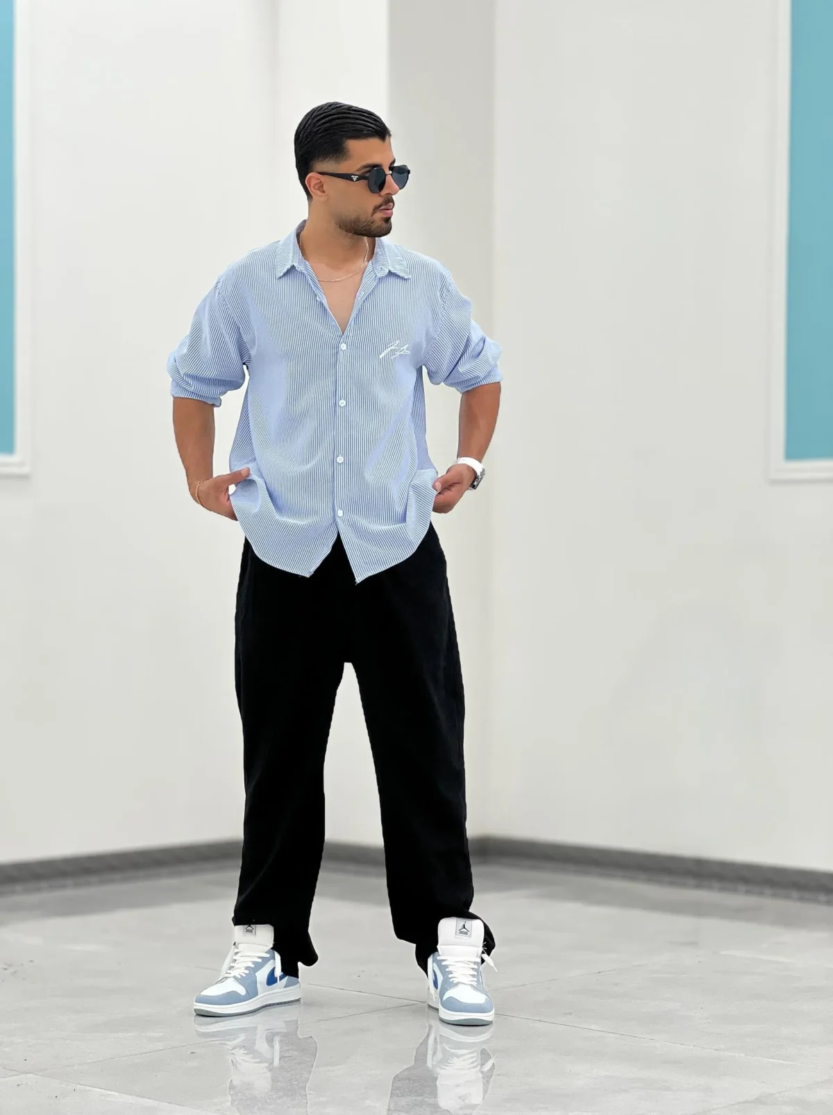 پیراهن راه راه P00007 - Image 12