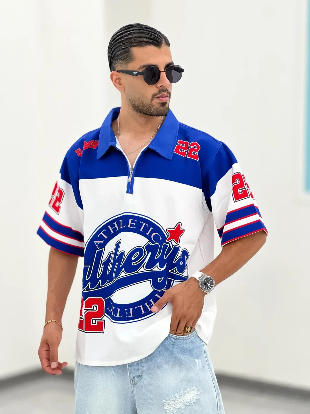 تیشرت نیم زیپ T00022 - Image 8