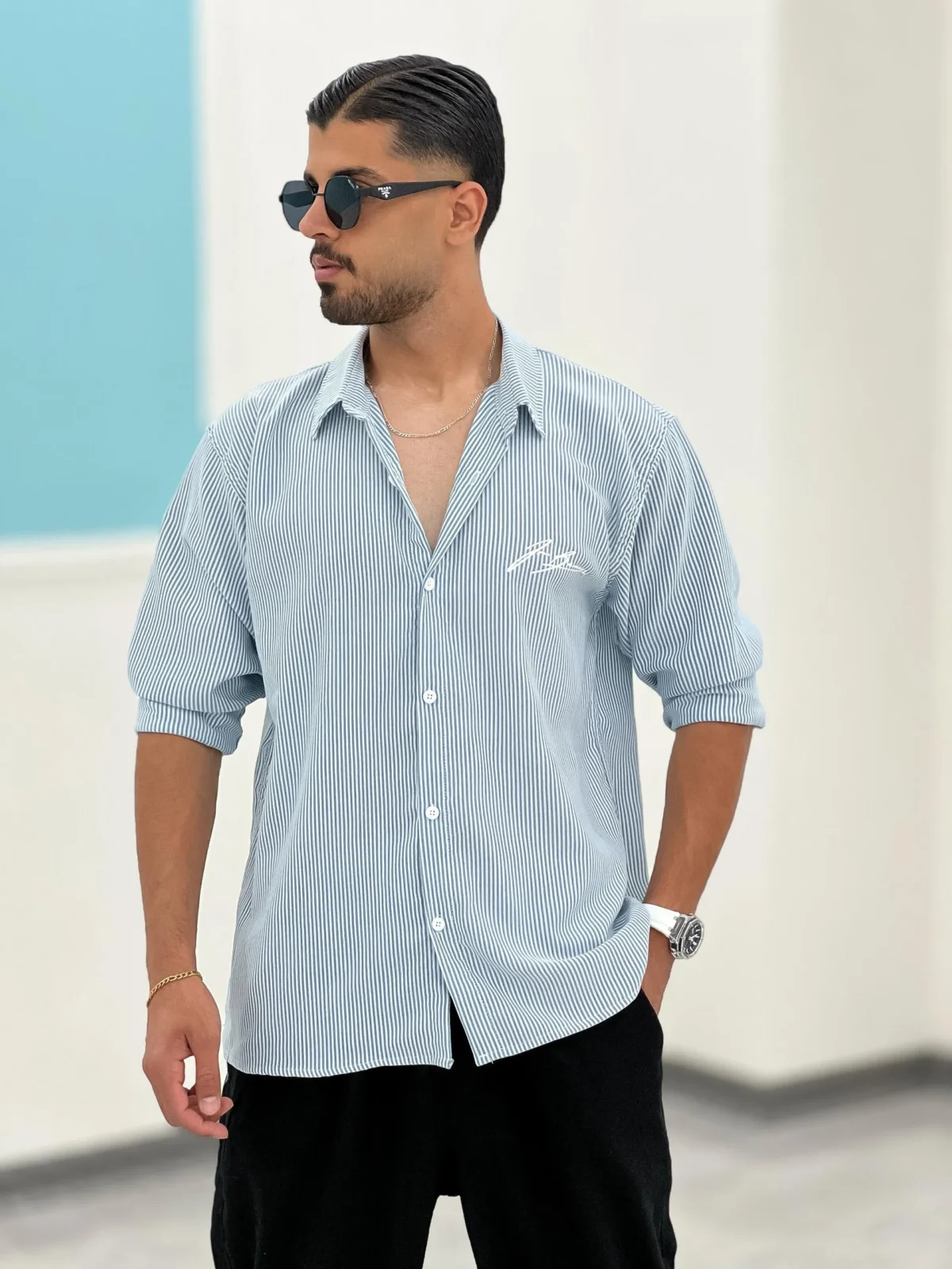 پیراهن راه راه P00007 - Image 8