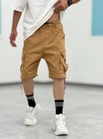 شلوارک کتان کارگو Sh00019 - Image 2