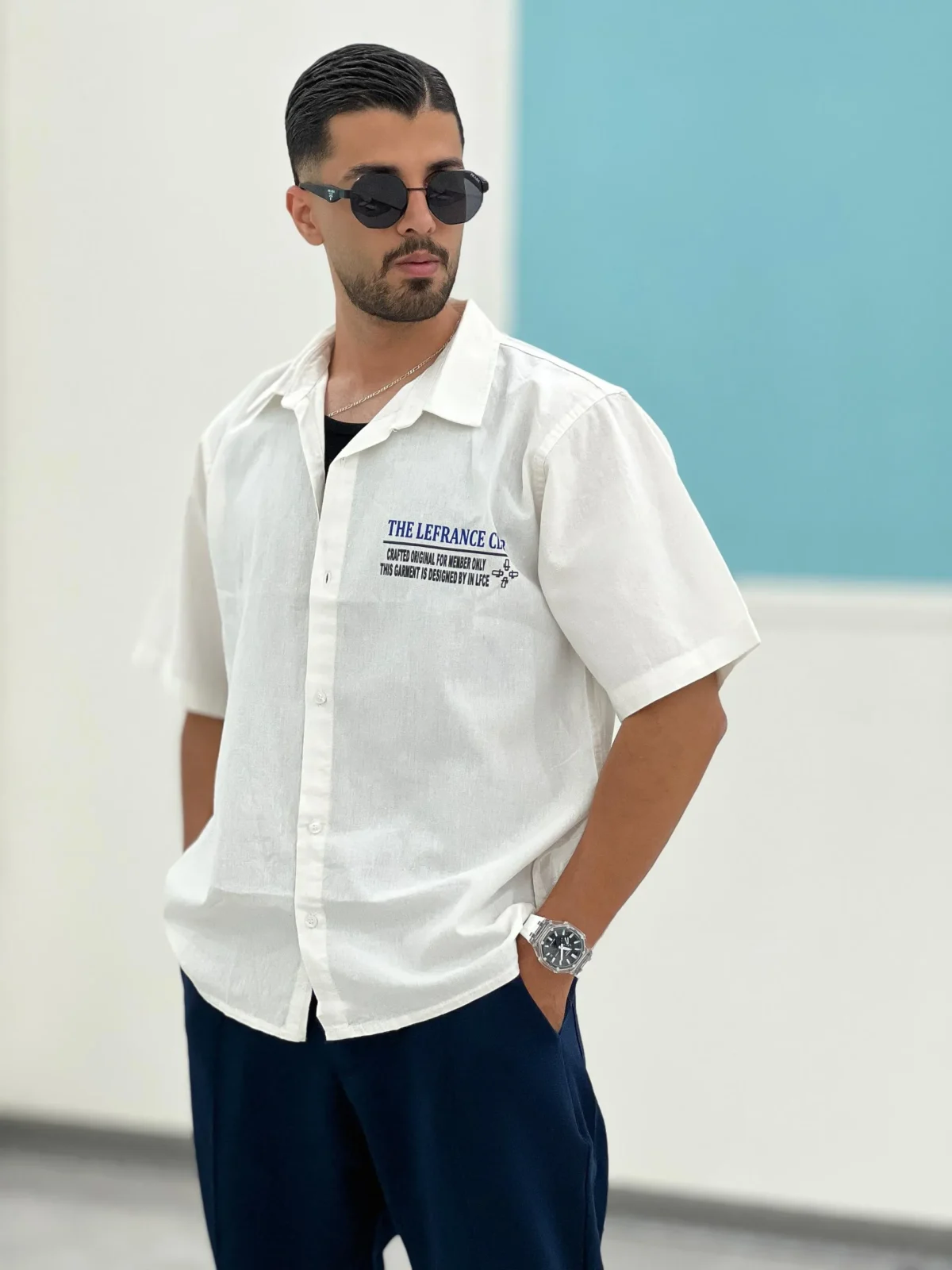 پیراهن لینن P00008 - Image 2