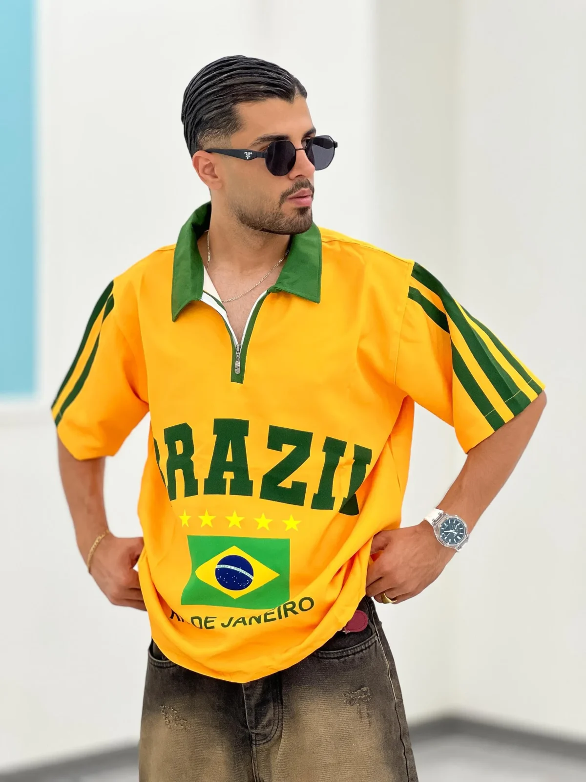 تیشرت نیم زیپ T00022 - Image 12