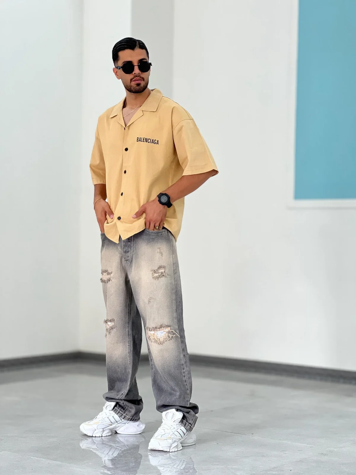 پیراهن کتان P00011 - Image 8