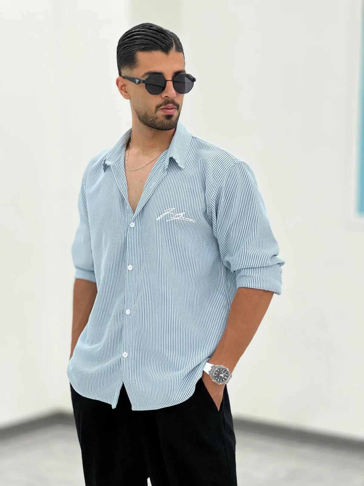 پیراهن راه راه P00007 - Image 2