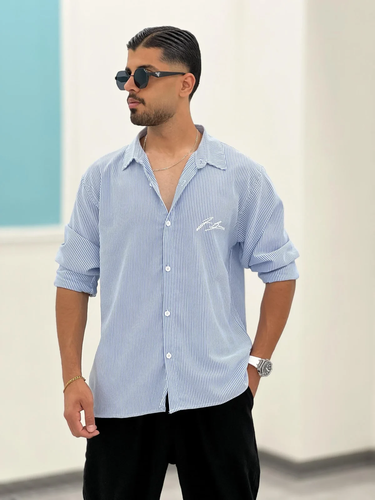 پیراهن راه راه P00007 - Image 3