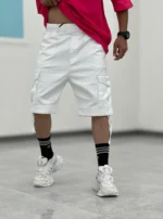 شلوارک کتان کارگو Sh00019 - Image 6