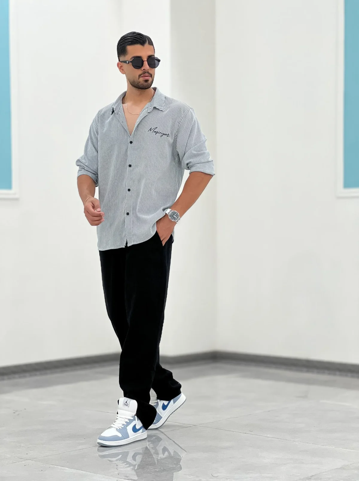 پیراهن راه راه P00007 - Image 4