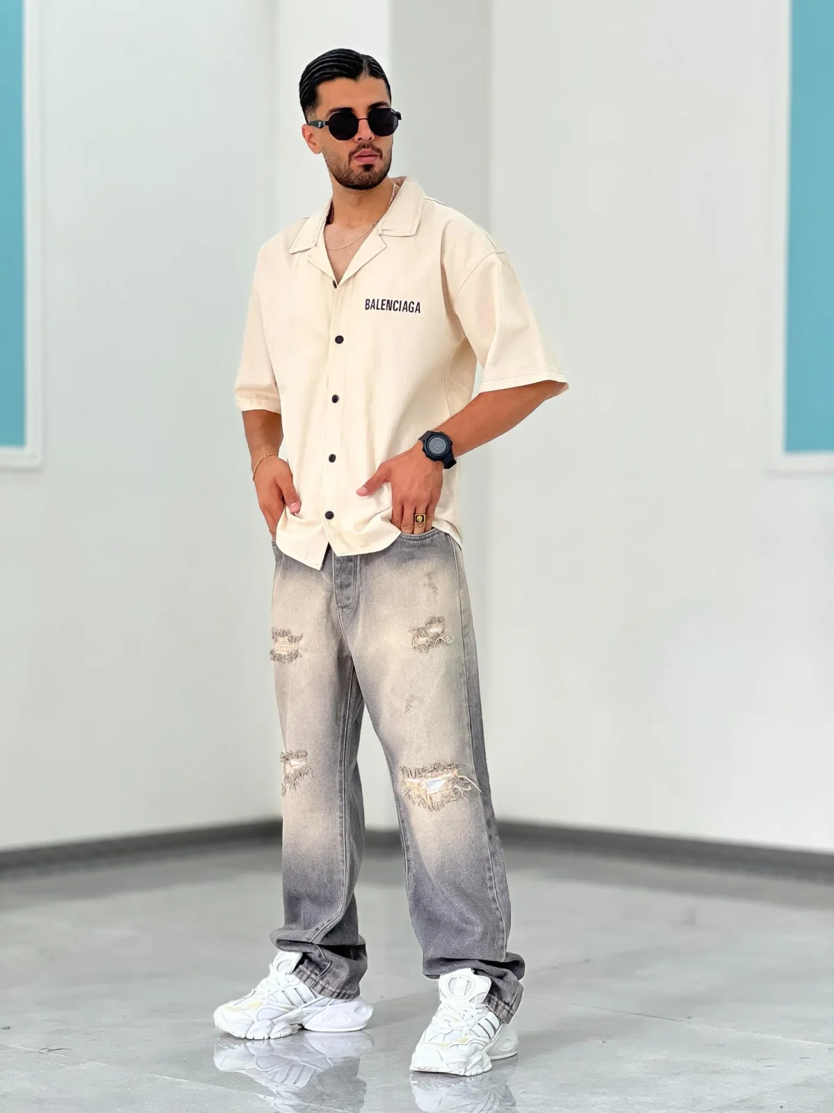 پیراهن کتان P00011 - Image 5