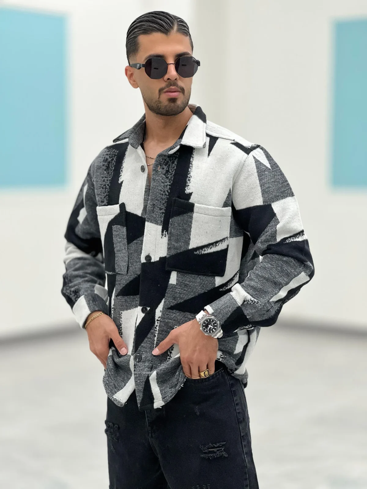 پیراهن(شکت)پشمی P00017 - Image 4